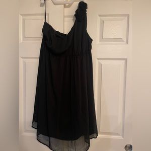 Women’s Merona One Shoulder Rosette Dress. Black XXL